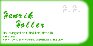 henrik holler business card